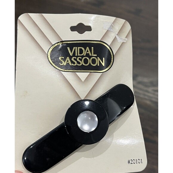 Vintage 1990s Barrettes Lot Vidal Sassoon Revlon Hair Clips Black Blue NOS - Picture 6 of 8